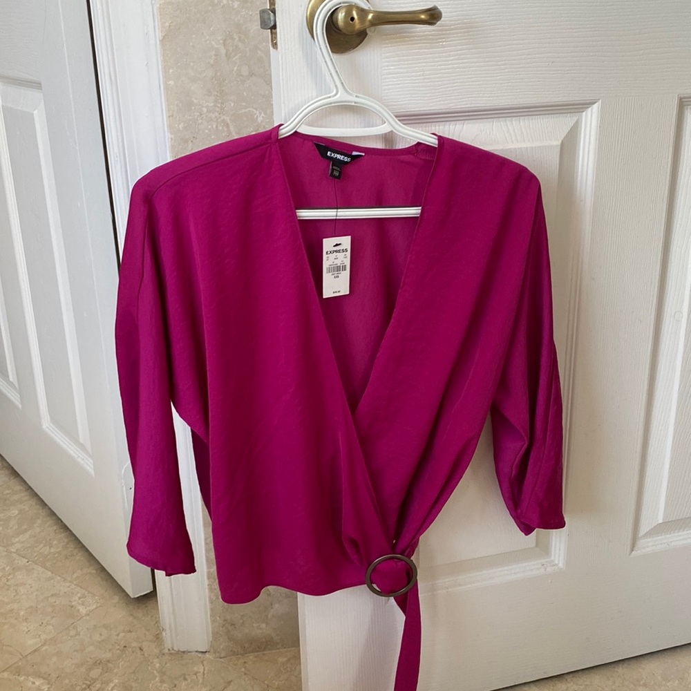 Pink Side Tie Shirt